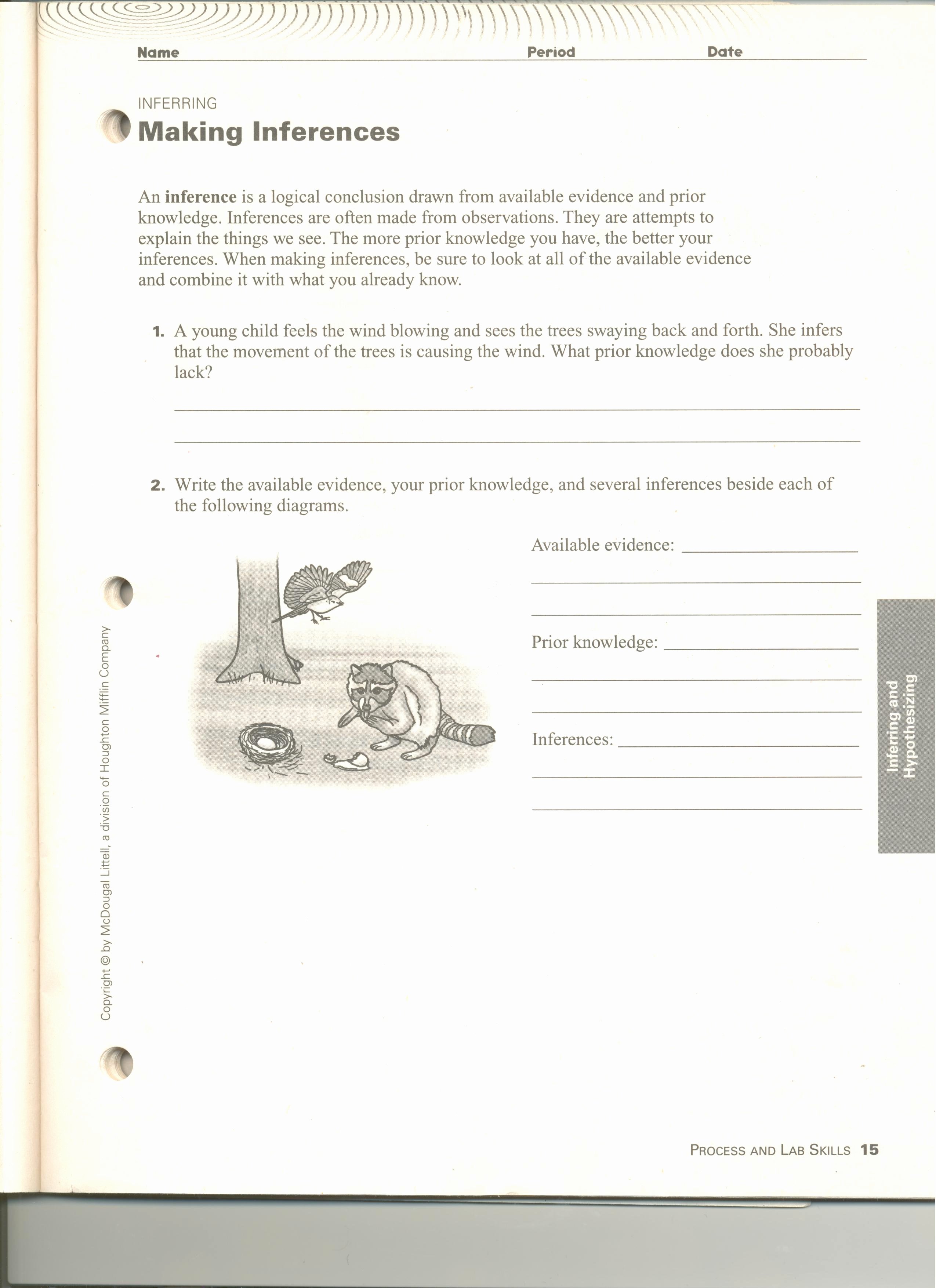 Observation and Inference Worksheet Beautiful Worksheet Observation and Inference Worksheet Worksheet