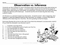 Observation Vs Inference Worksheet Elegant Students Often Have Difficulty Distinguishing Between
