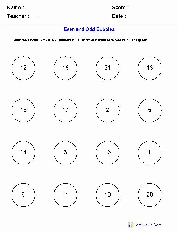 Odd and even Numbers Worksheet Fresh even and Odd Worksheets
