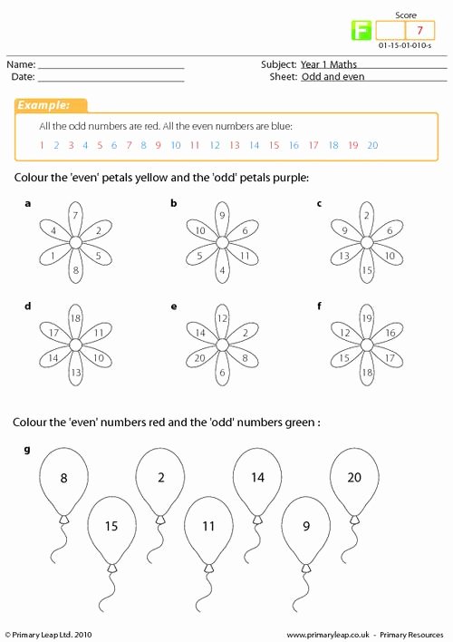 Odd and even Numbers Worksheet Luxury Free 1st Grade Math even Odd Numbers â€“ Extra Practice