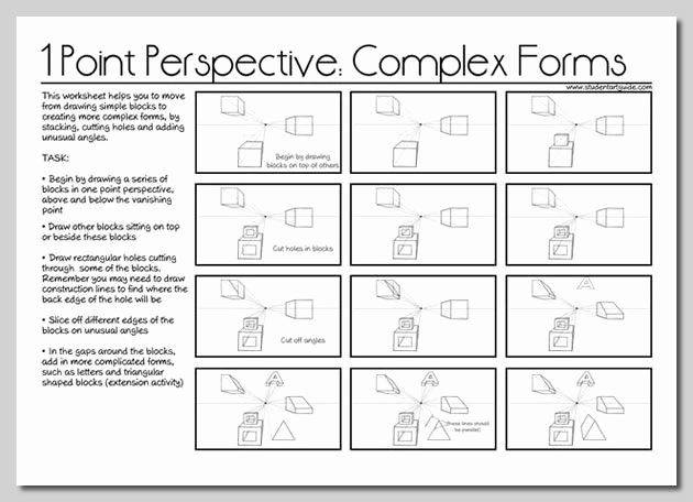 One Point Perspective Worksheet Elegant E Point Perspective Drawing the Ultimate Guide