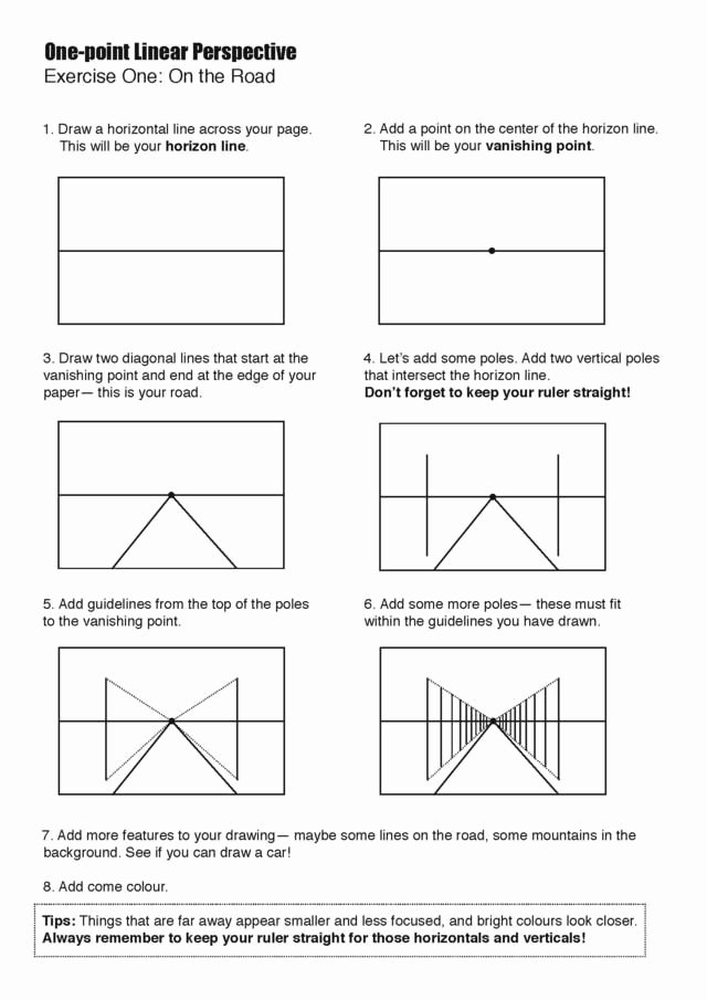 One Point Perspective Worksheet Inspirational 17 Best Images About Perspective On Pinterest