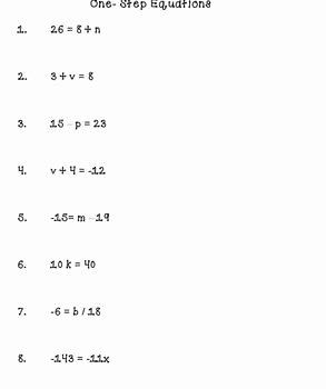 One Step Equations Worksheet Pdf Best Of E and Two Step Equations Worksheets by Brianna Kelly