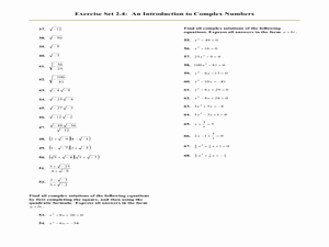 Operations with Complex Numbers Worksheet Awesome Plex Numbers Lesson Plans &amp; Worksheets
