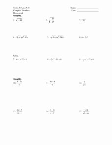 Operations with Complex Numbers Worksheet Inspirational topic 5 9 and 5 10 Plex Numbers 7th 9th Grade