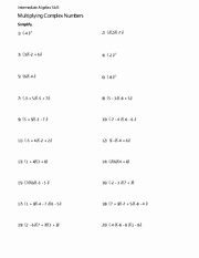 Operations with Complex Numbers Worksheet Lovely Operations with Plex Numbers Kuta software Infinite