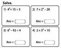 Operations with Exponents Worksheet Best Of order Of Operations Worksheets