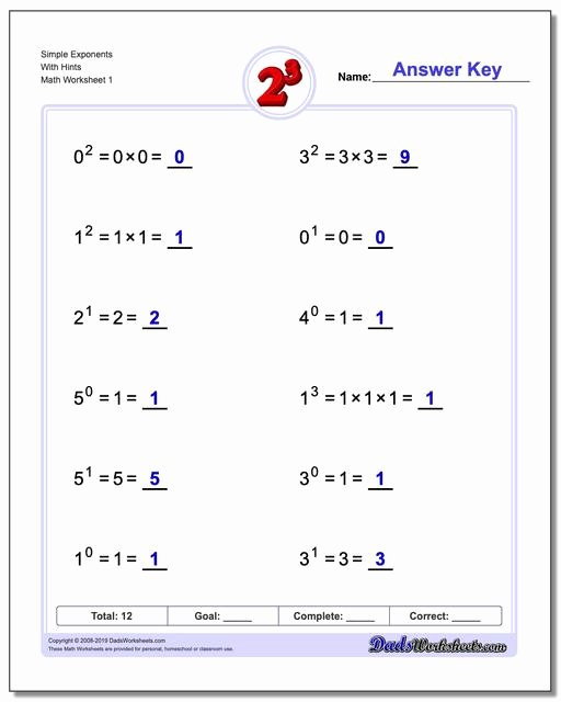 Operations with Exponents Worksheet Elegant Exponents Worksheets
