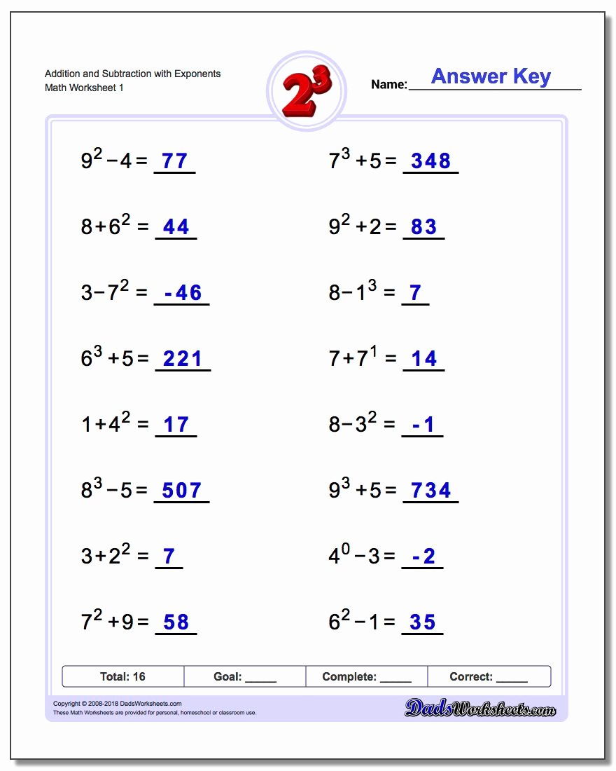 Operations with Exponents Worksheet Inspirational Exponents Worksheets