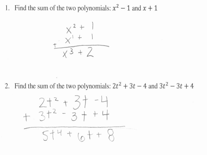 Operations with Polynomials Worksheet Best Of Operations with Polynomials Worksheet