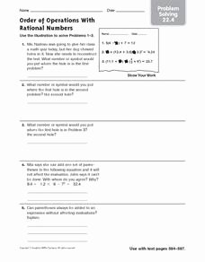 Operations with Rational Numbers Worksheet Elegant order Of Operations with Rational Numbers Problem