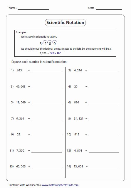 Operations with Scientific Notation Worksheet Elegant Operations with Scientific Notation Worksheet