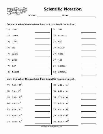 Operations with Scientific Notation Worksheet Lovely Operations with Scientific Notation Worksheet