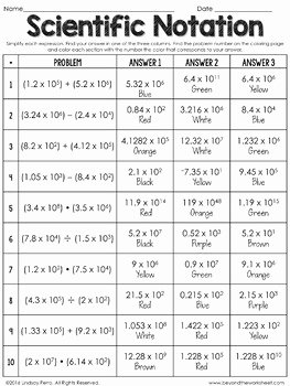 Operations with Scientific Notation Worksheet Luxury Operations with Scientific Notation Christmas Coloring