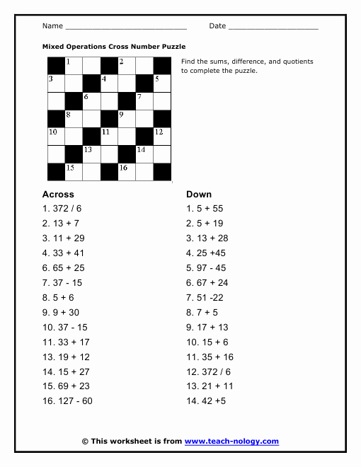 Order Of Operations Puzzle Worksheet Beautiful Worksheets order Operations Puzzle
