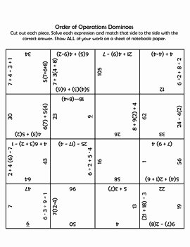 Order Of Operations Puzzle Worksheet Fresh order Of Operations Puzzle by Charly Baker