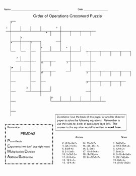 Order Of Operations Puzzle Worksheet New 16 Best Of order Operations and Exponents