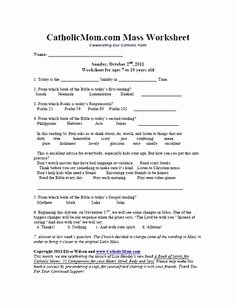Order Of the Mass Worksheet Fresh Liturgy Of the Word Parts Worksheet