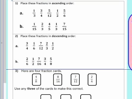 Ordering Fractions and Decimals Worksheet Inspirational Pare order Fractions Paring and ordering Fractions