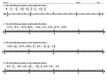 Ordering Fractions and Decimals Worksheet New ordering Fractions and Decimals On Number Line Worksheet