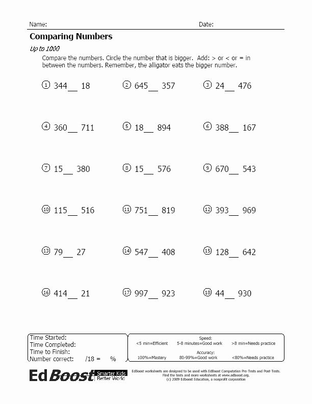 Ordering Rational Numbers Worksheet Awesome Paring Numbers Up to 1000