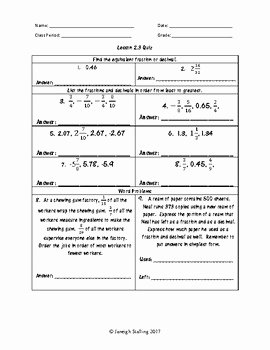 Ordering Rational Numbers Worksheet Luxury Unit 2 ordering Rational Numbers Worksheets 6th Grade