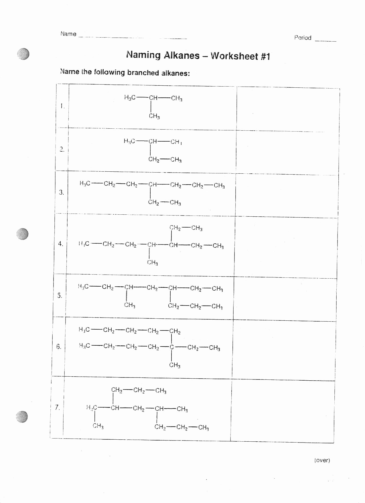 Organic Chemistry Worksheet with Answers Inspirational Chemistry Ib Mr Phelps Big Rapids Hs