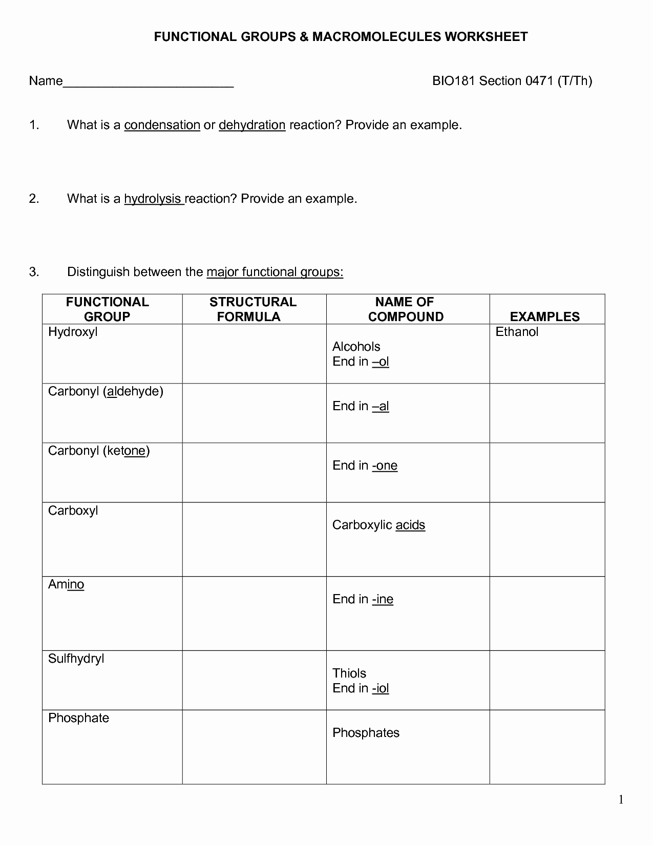 Organic Molecules Worksheet Answer Key Luxury 11 Best Of Carbon Carbohydrate Structure Worksheet