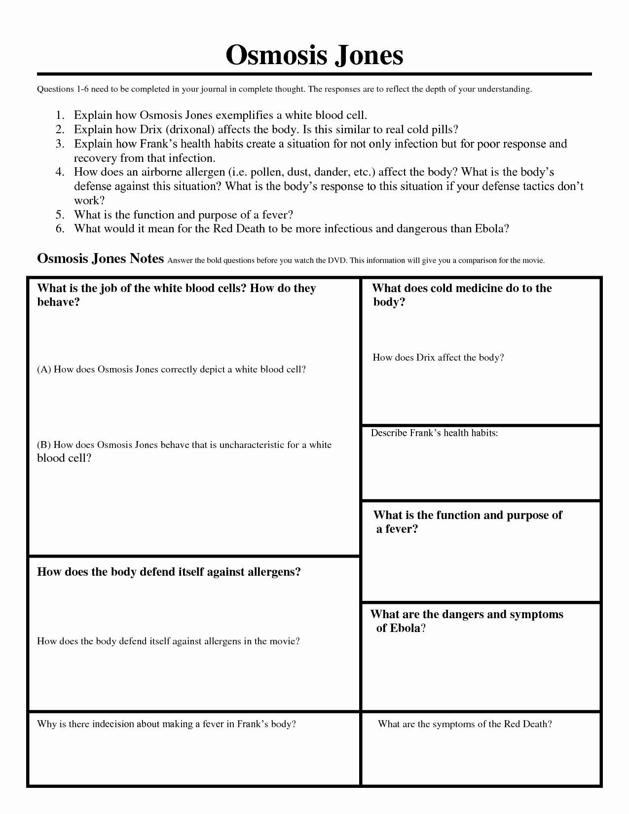 50 Osmosis And Tonicity Worksheet