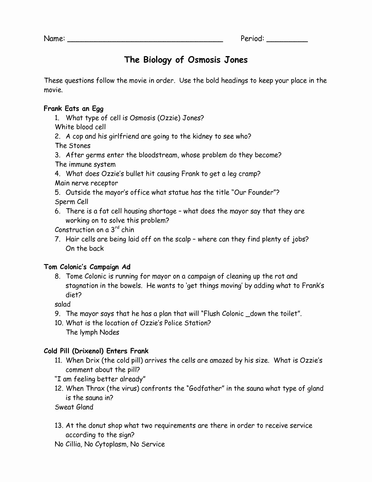 Osmosis Jones Movie Worksheet Inspirational top Punto Medio Noticias Osmosis Jones Movie Worksheet