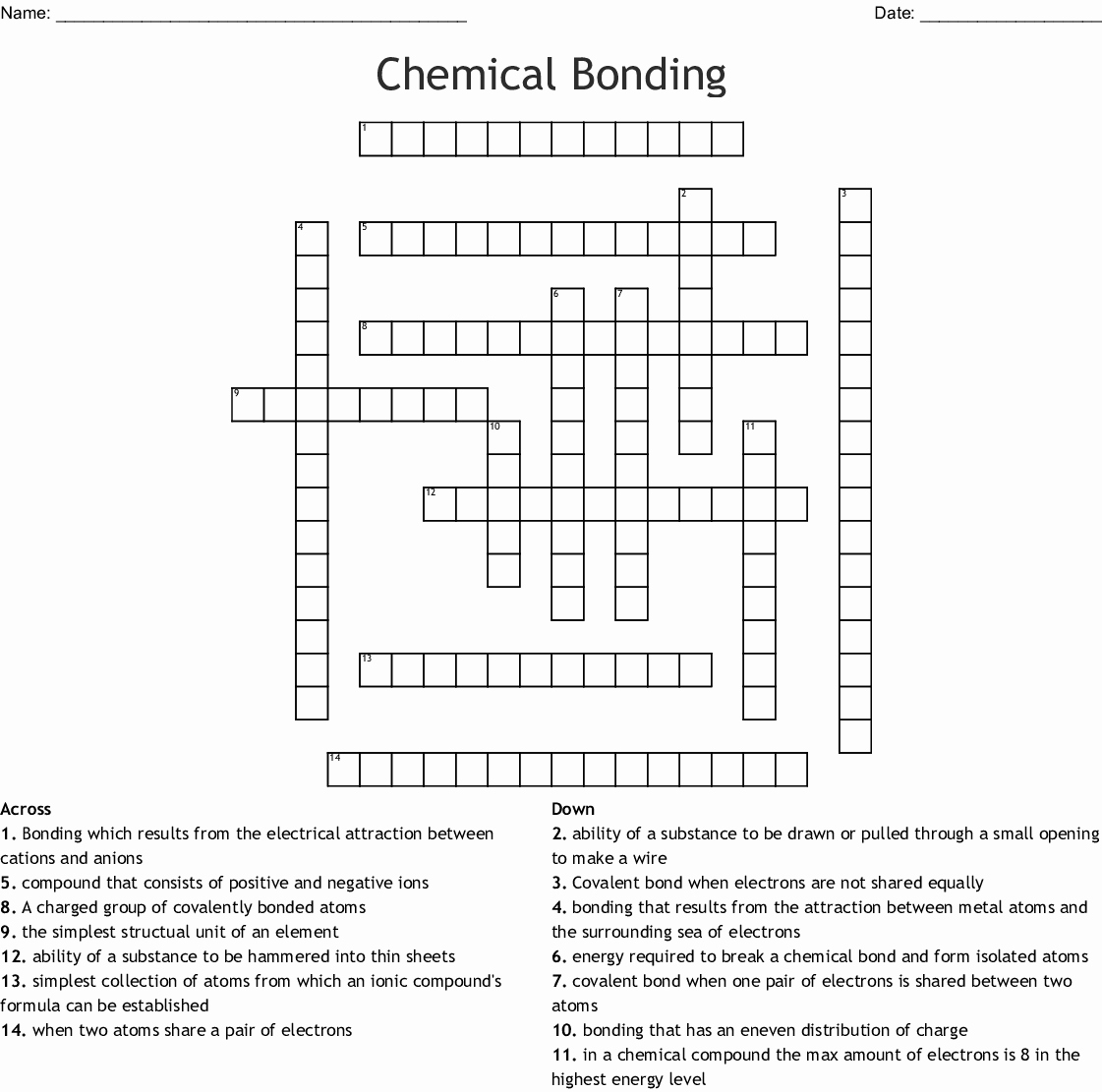 50 Overview Chemical Bonds Worksheet Answers | Chessmuseum Template Library