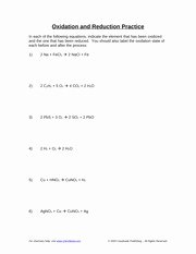 Oxidation and Reduction Worksheet Awesome Chemistry Chemistryh Belleville High School Course Hero
