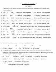 Oxidation and Reduction Worksheet Inspirational Oxidation Reduction Worksheet Oxidation Reduction
