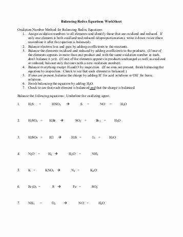 Oxidation Reduction Worksheet Answers New assigning Oxidation Numbers Worksheet