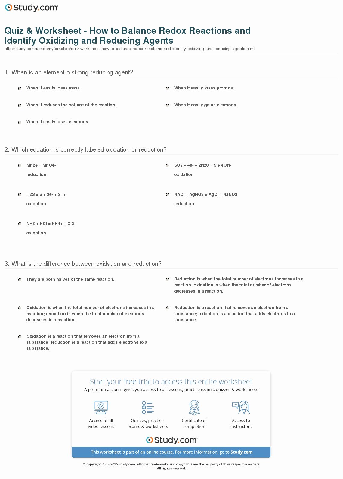Oxidation Reduction Worksheet Answers New Worksheet Introduction to Chemistry Worksheet Answers