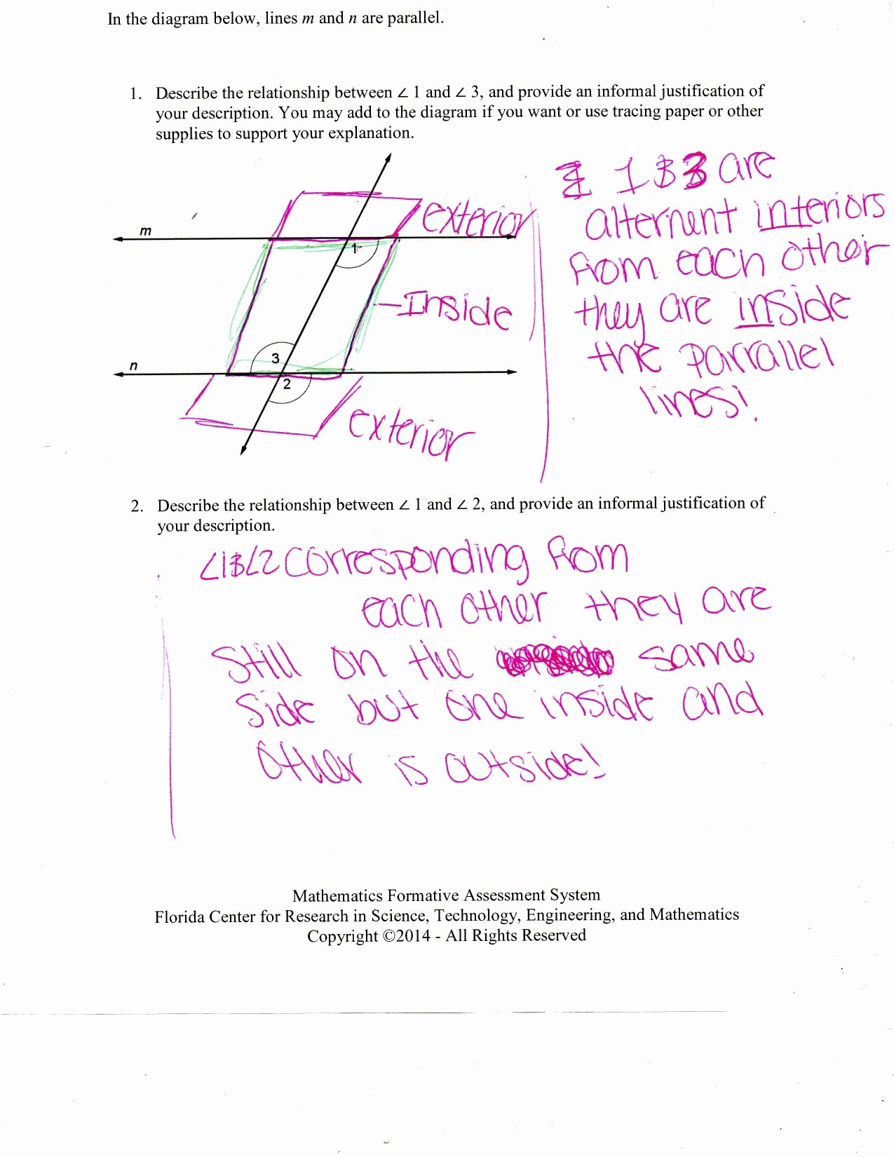 Pairs Of Angles Worksheet Answers Beautiful Justifying Angle Relationships