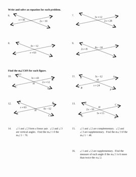 Pairs Of Angles Worksheet Answers Best Of Angle Pairs Test Recovery Worksheet by Lexie