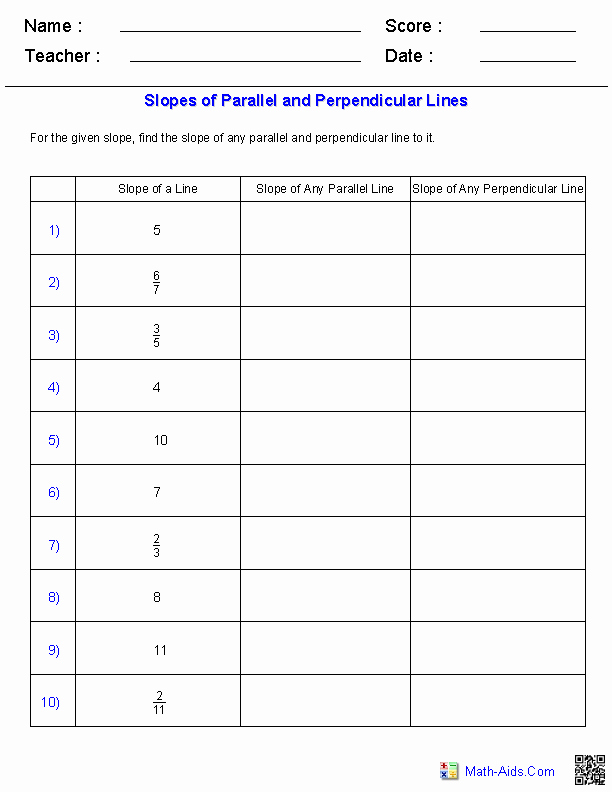 Parallel and Perpendicular Lines Worksheet Elegant Geometry Worksheets