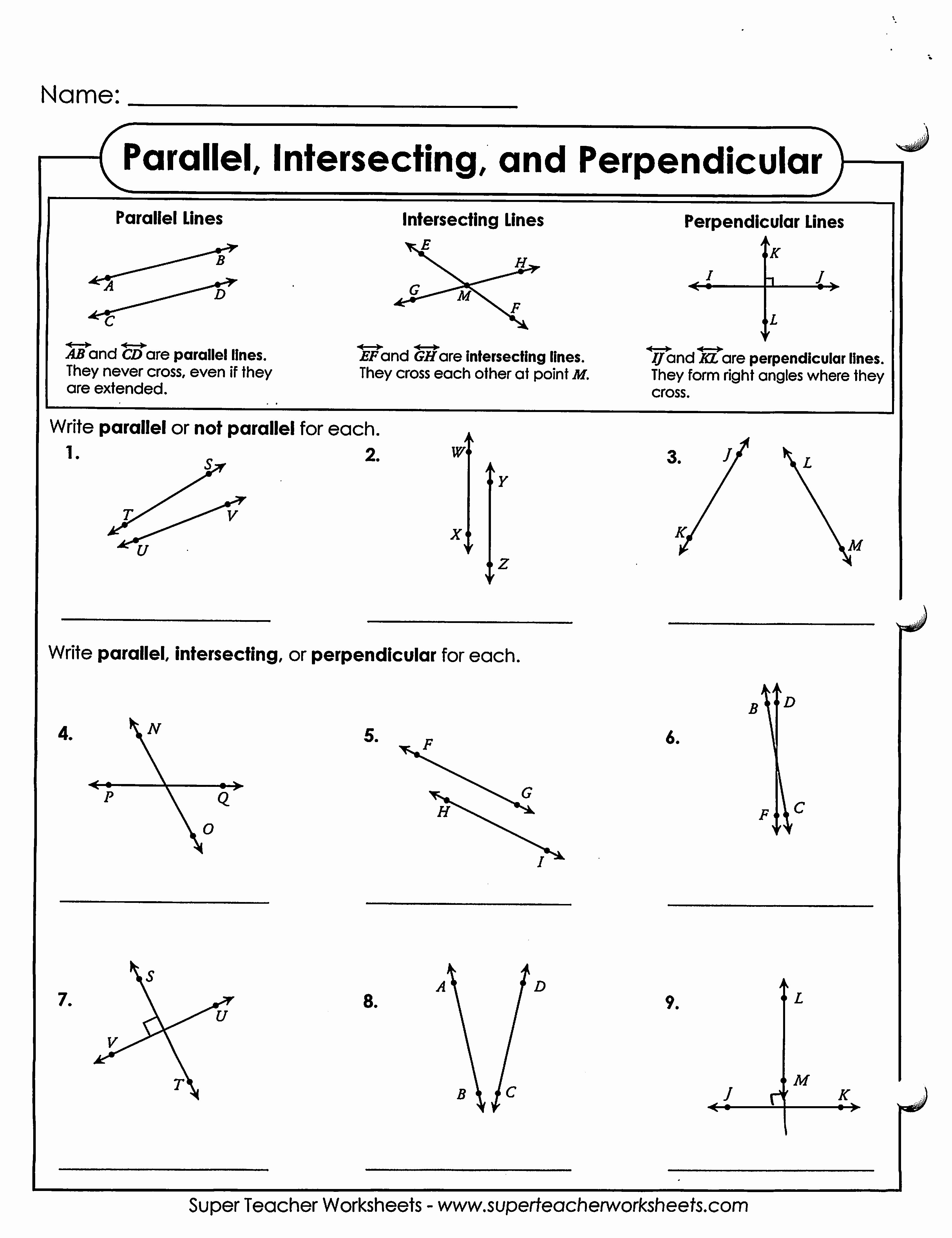 Parallel and Perpendicular Lines Worksheet Fresh Math Ms Csipak S assignments for 2015