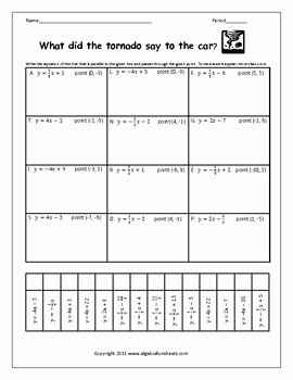 Parallel and Perpendicular Lines Worksheet New Linear Equations Parallel and Perpendicular Lines 1 by