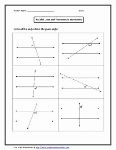 Parallel Lines and Transversals Worksheet Elegant Parallel Lines and Transversals Worksheet Worksheet for