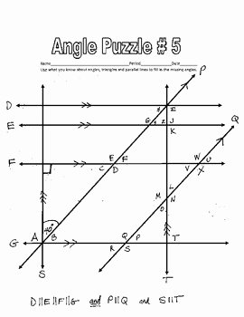 Parallel Lines and Transversals Worksheet Elegant Parallel Lines Cut by A Transversal Printable Missing
