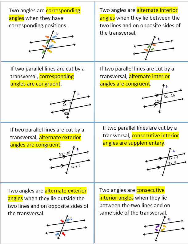 Parallel Lines and Transversals Worksheet Fresh Parallel and Perpendicular Lines