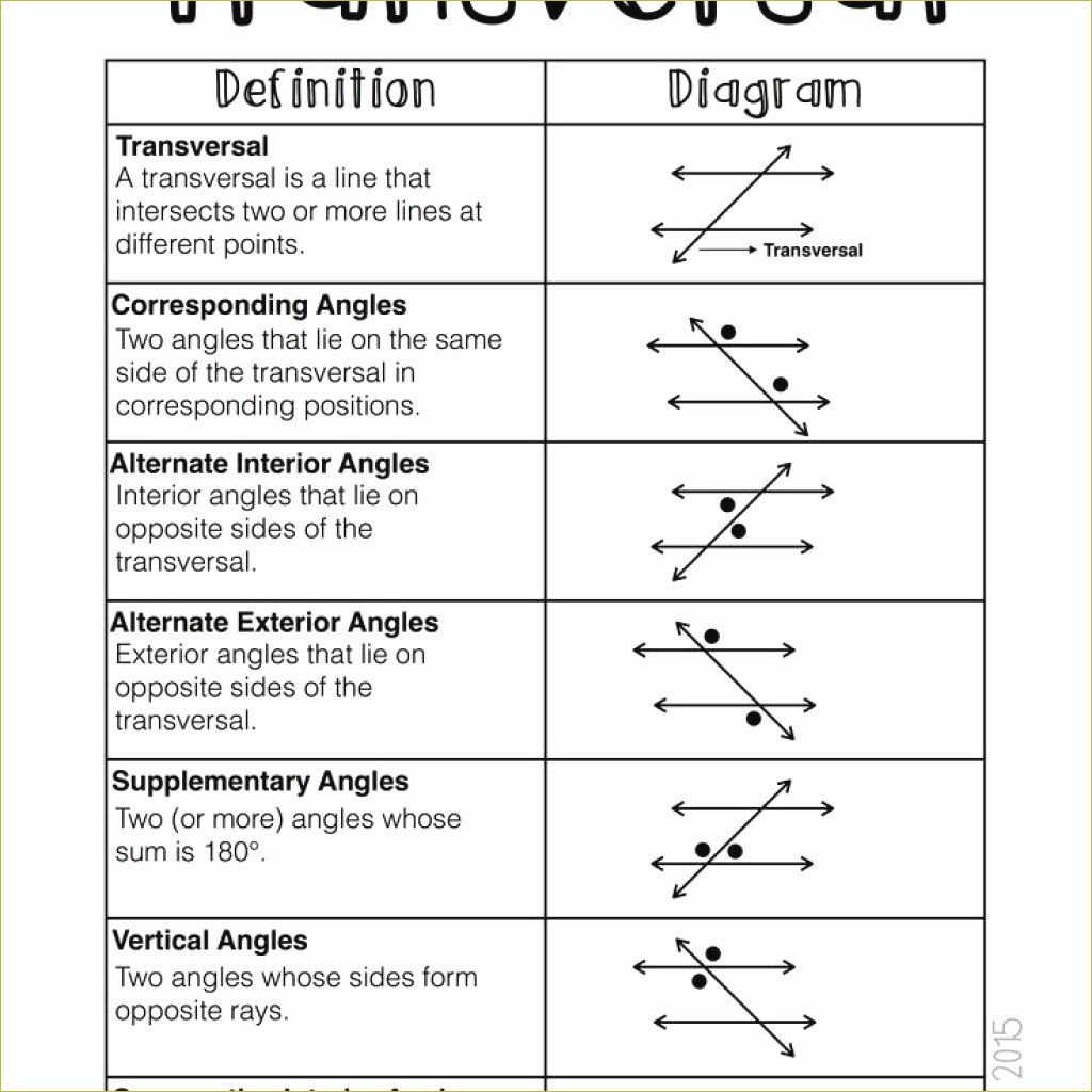 Parallel Lines and Transversals Worksheet Inspirational Geometry Parallel Lines and Transversals Worksheet Answers