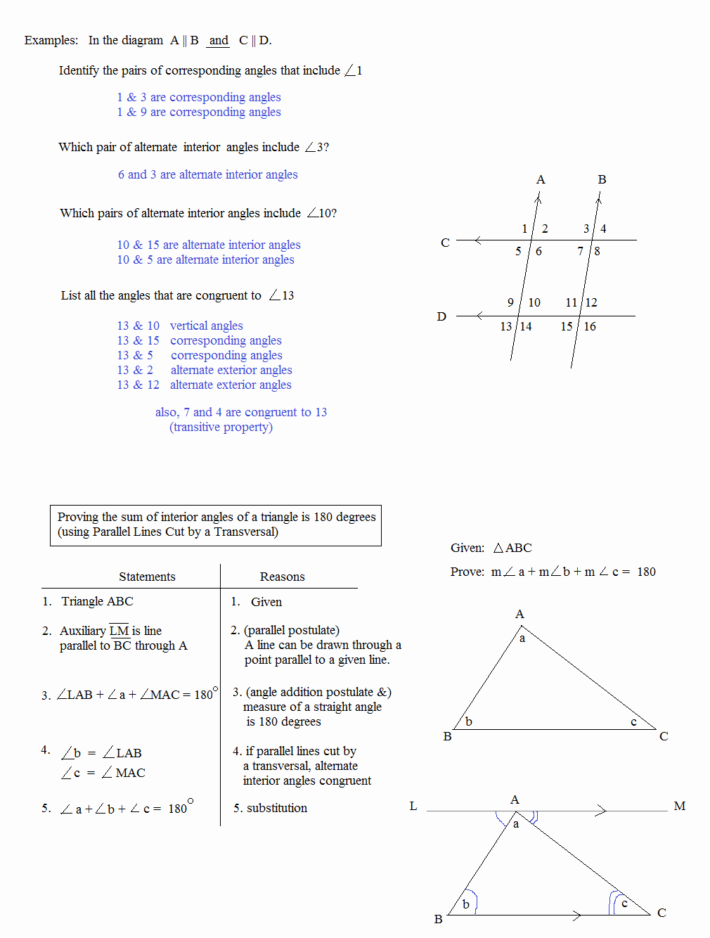 Parallel Lines and Transversals Worksheet Luxury Math Plane Parallel Lines Cut by Transversals
