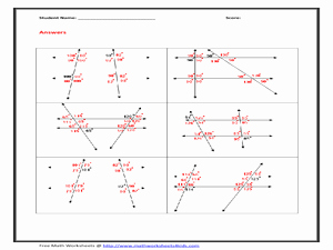 Parallel Lines and Transversals Worksheet New Parallel Lines and Transversal Wroksheet Worksheet for