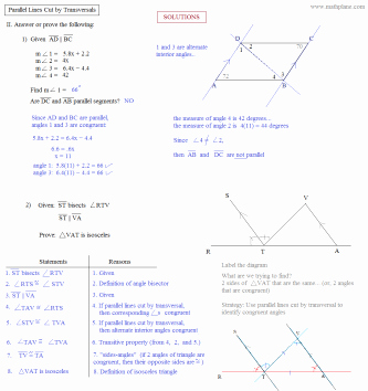 Parallel Lines and Transversals Worksheet New Parallel Lines Cut by A Transversal Worksheet – Festival