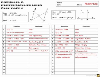 Parallel Lines Proofs Worksheet Answers Best Of Proofs with Parallel &amp; Perpendicular Lines Two Column