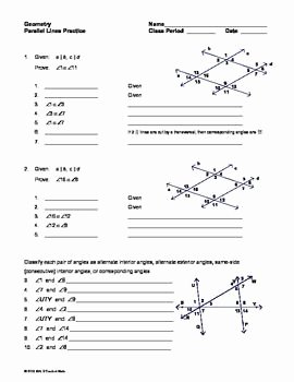 Parallel Lines Proofs Worksheet Answers Inspirational Free Parallel Lines with Transversals Extra Practice