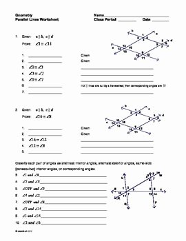Parallel Lines Proofs Worksheet Answers Inspirational Parallel Lines with Transversals Extra Practice Worksheet